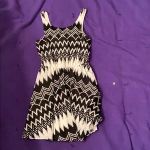 Black and white formal dress